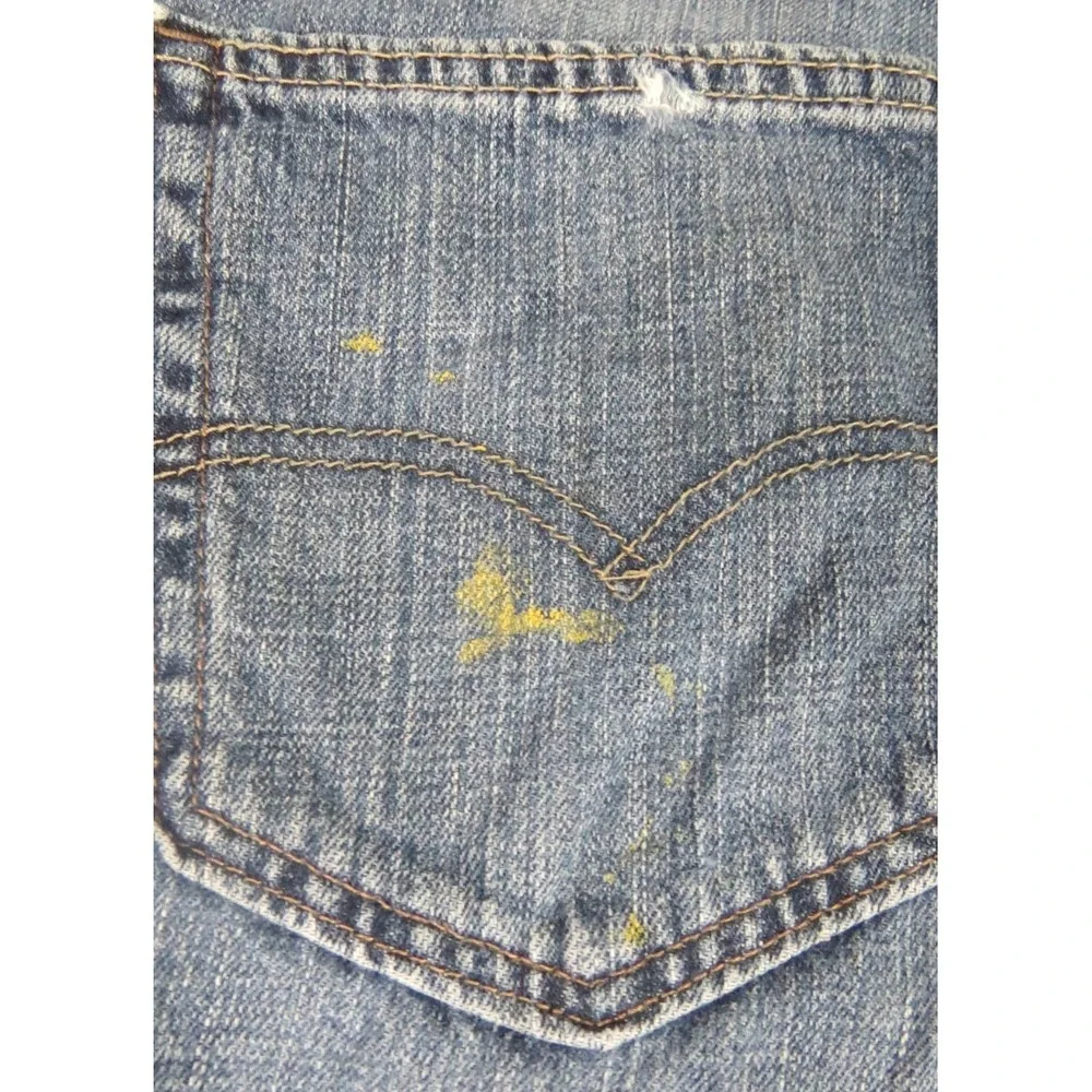 Levis 527 Slim Bootcut Jeans Men 38x30 Blue Denim Medium Wash Low Rise Pant Work
